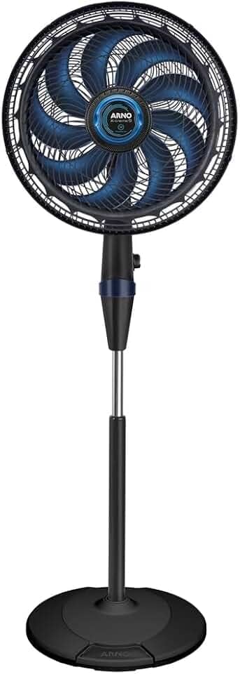 Ventilador de Coluna Arno X-TREME 9 40cm com função Repelente Líquido VE9R, 160W, 9 Pás, 3 Velocidades, Função Repelente, Oscilação 80º, Altura Ajustável de até 1,5m, 220V