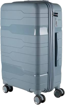 Mala de Viagem Media 23kg em Polipropileno 4 rodas 360 - AeroMalas Veneza (Azul Claro)