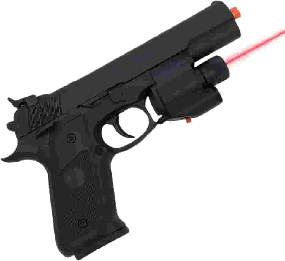 Pistola de Brinquedo Airsoft Esportivo 6mm com LED, Laser e 1000 Bolinhas