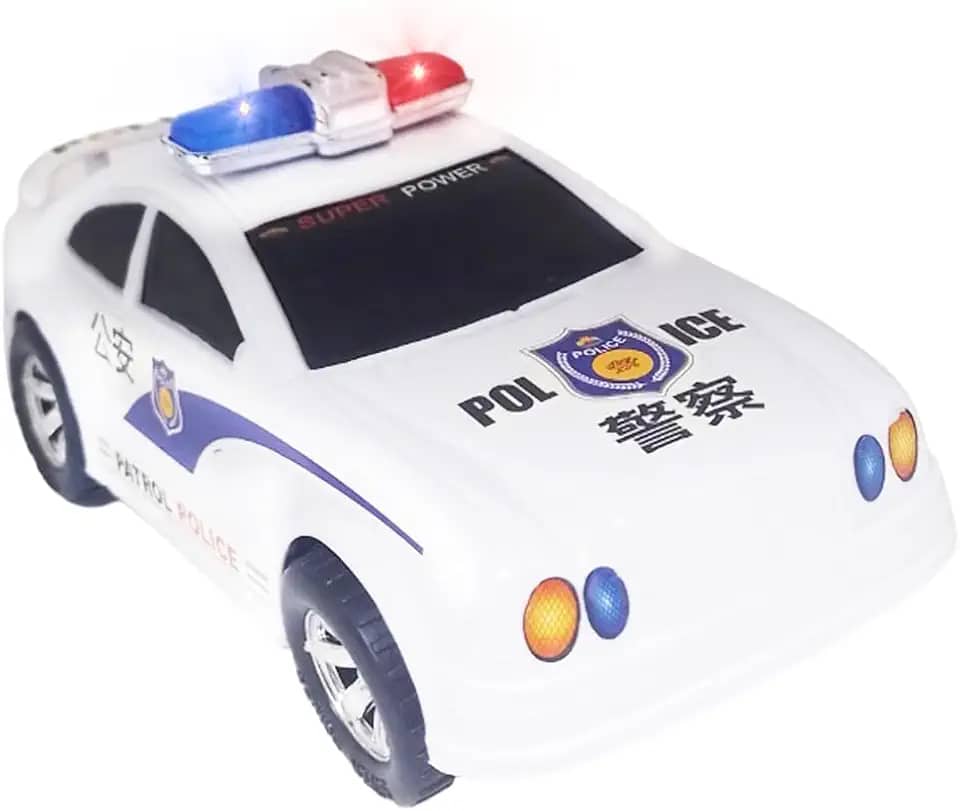 Carrinho Policia Infantil Som Luzes Sirene Bate Volta Brinquedo