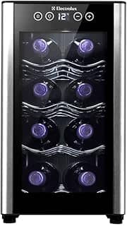 Adega ACB08 Electrolux 8 garrafas 1 Porta Preta Acabamento em Alumínio - Bivolt