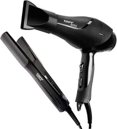 KIT TAIFF SECADOR PROFISSIONAL EASY 1700W - 127V + PRANCHA ALISADORA CERAMICA 180ºC - BIVOLT