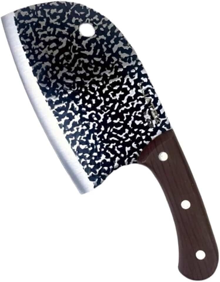 Cutelo de Carne de Alto Carbono Faca Osso Pesado Corte Premium Profissional Açougueiro(Só cutelo)