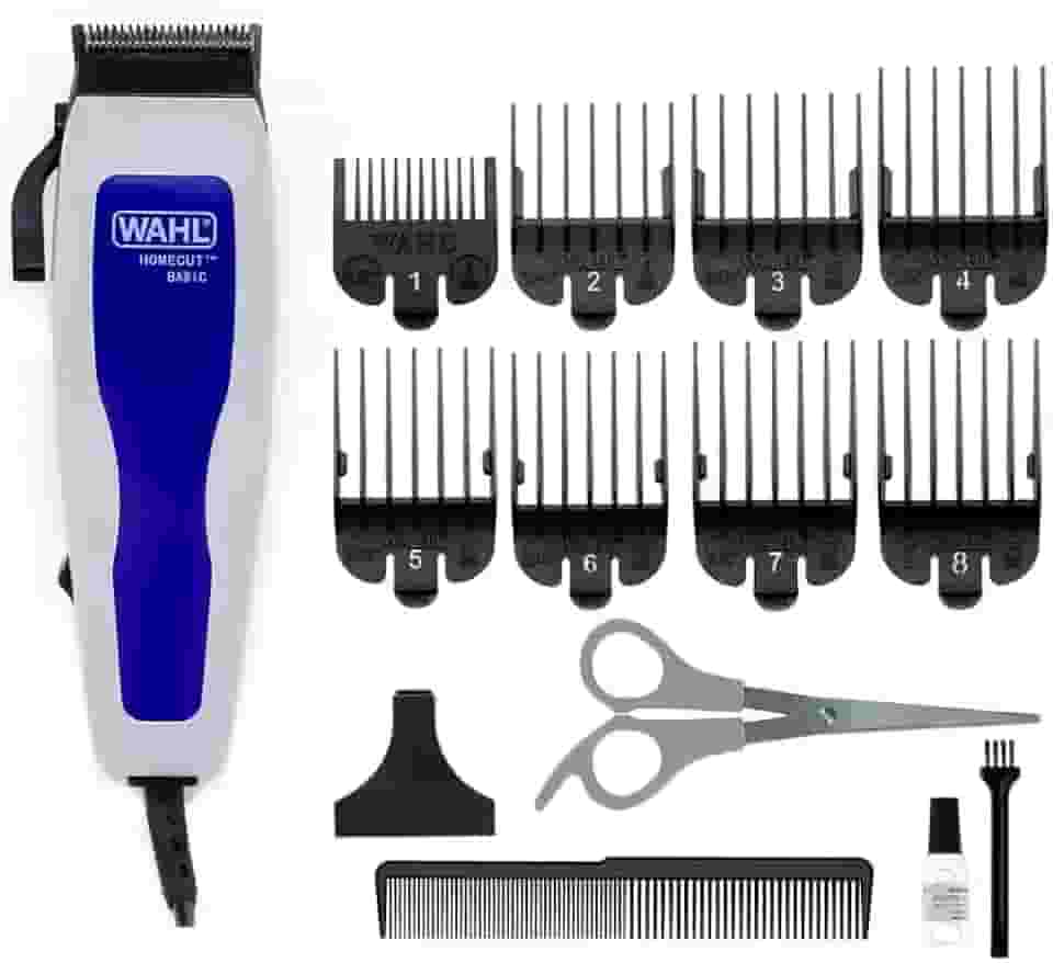 Máquina De Cortar Cabelo 220V Home Cut Basic Com 10 Pentes Tesoura E Acessórios Inclusos