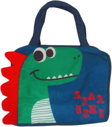 Bolsa Térmica Infantil Fitness Viagem Animais 3D Menina Menino Impermeável Escolar Marmita Com Alça (Dino Verde)