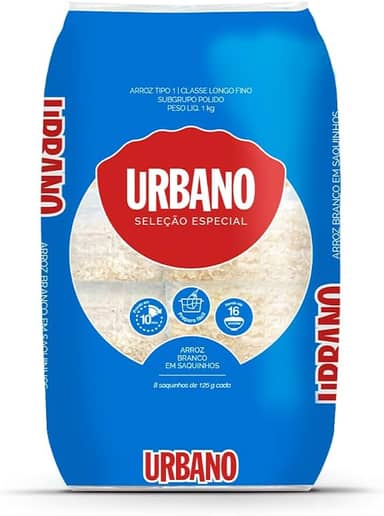 Urbano, Arroz Branco, 8 Saquinhos - 125g cada