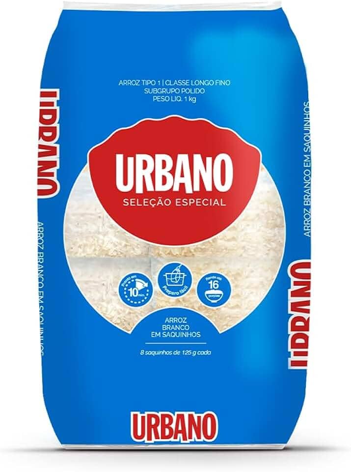 Urbano, Arroz Branco, 8 Saquinhos - 125g cada