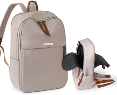 Mochila de viagem coowoz unissex, grande, mala de mão, mochila para trilha, Preto, Large Notebook