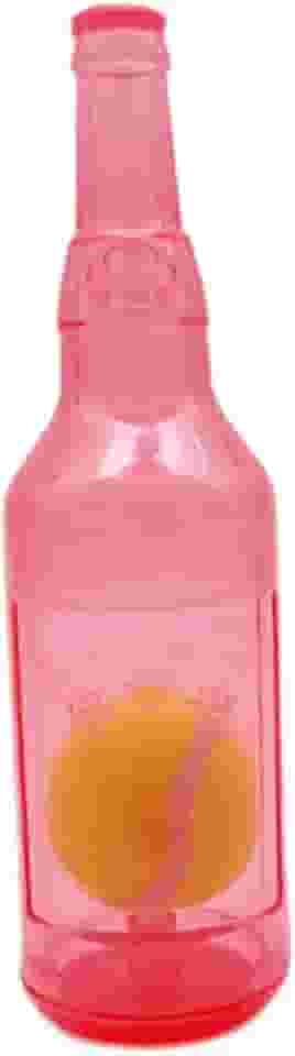 Gralara Brinquedo interativo com garrafa de água para cães que gostam de mastigar, vermelho, S