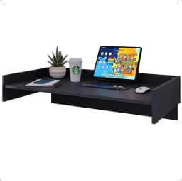 Escrivaninha Mesa de Computador Suspensa Home Office Escritório Lua (Preto)