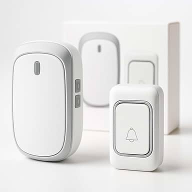 Campainha Sem Fio Residencial, Bivolta 110-220V, Longo Alcance de Comunicação, Não Precisa de Cabos, Resistente a Chuva, Kit Completo Com Campainha, Receptor, Pilha e Fixadores, 36 Tipos de Toques