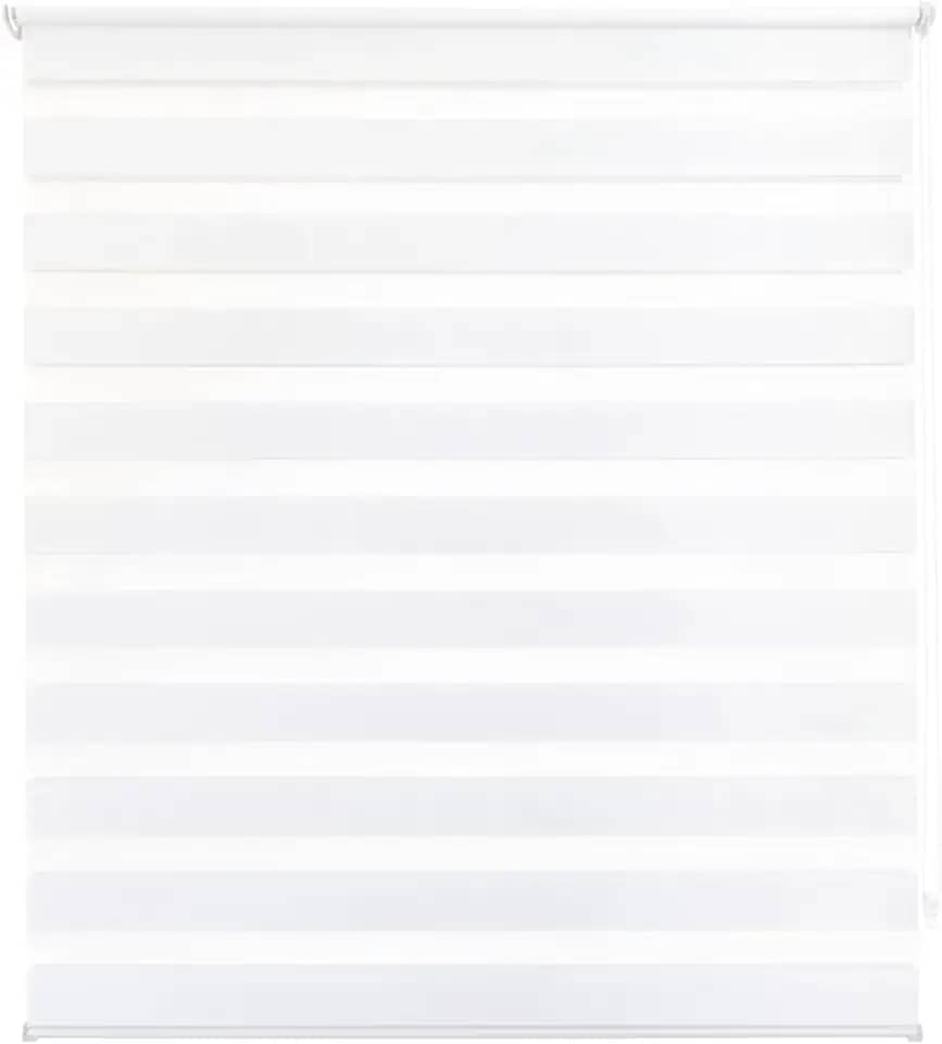 Zebra Persiana Rolo Dupla 120x160cm Branca Evolux