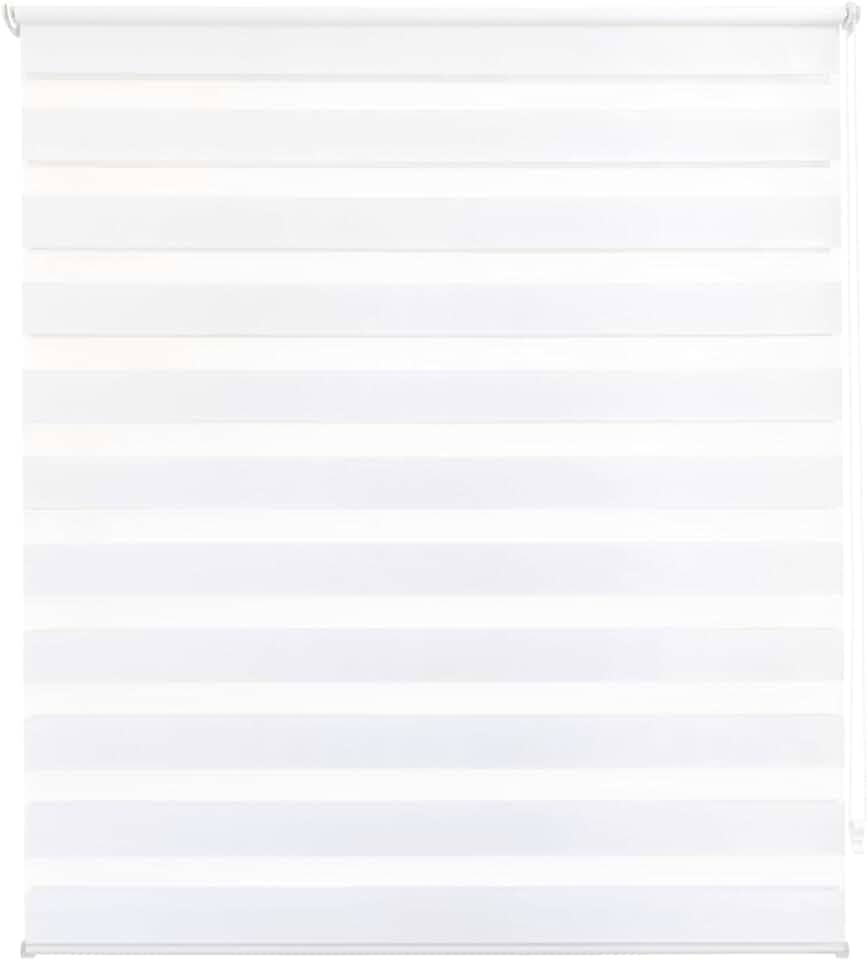 Zebra Persiana Rolo Dupla 120x160cm Branca Evolux