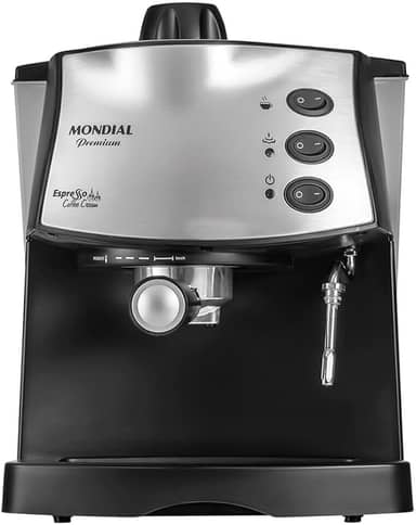MONDIAL Máquina de Café Espresso Coffee Cream, Preto/Inox, 800W, 110V - C-08