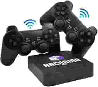 Game Retro Arcadian Box vários Consoles 2 Controles Joystick 128GB Arcade PS1 N64 Emulador Multijogos (2 controles sem fio)