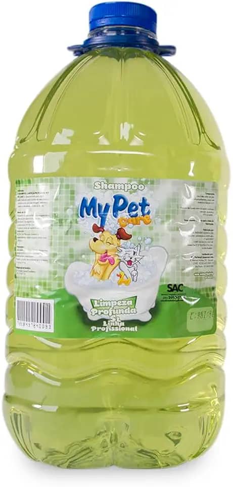 MY PET BRASIL Shampoo Para Cachorros Modelo Limpeza Profunda Shampoo Profissional Pet Banho E Tosa Galão De 5 Litros