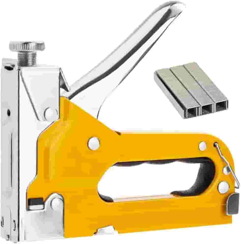 Grampeador de Tapeceiro Profissional Alumínio 4 a 14mm + 100 grampos