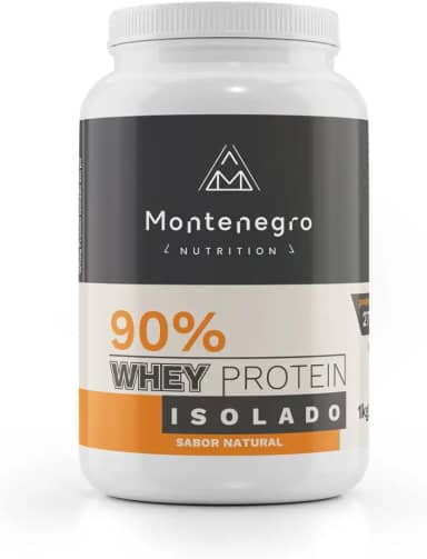 Whey Protein Isolado 90% 1 kg - sem sabor/sabor neutro - puro - alto teor proteico - Montenegro Nutrition