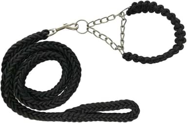 Guia Coleira Unificada Artesanal Super Resistente Cães Cachorro Grande Médio Porte Enforcador Reforçado (GG)