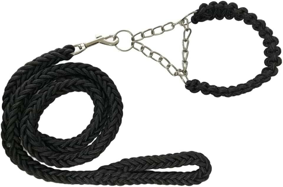 Guia Coleira Unificada Artesanal Super Resistente Cães Cachorro Grande Médio Porte Enforcador Reforçado (GG)