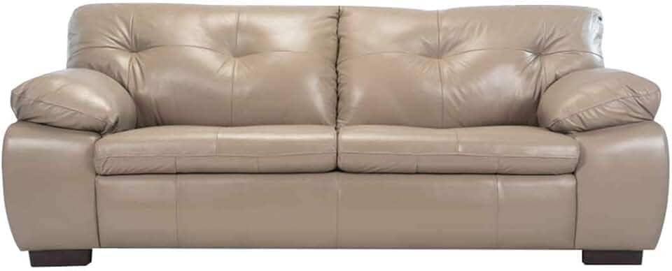 Sofá de Couro Marselha 3 lugares - Avelã