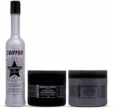 Genérico Kit Prata Coiffer 3 Unidades Pós Selante e Progressiva, Hidratação e Manutenção, Cabelos Lisos, Macios e Saudáveis, Sem Crueldade, Para Cabelos Tratados Quimicamente
