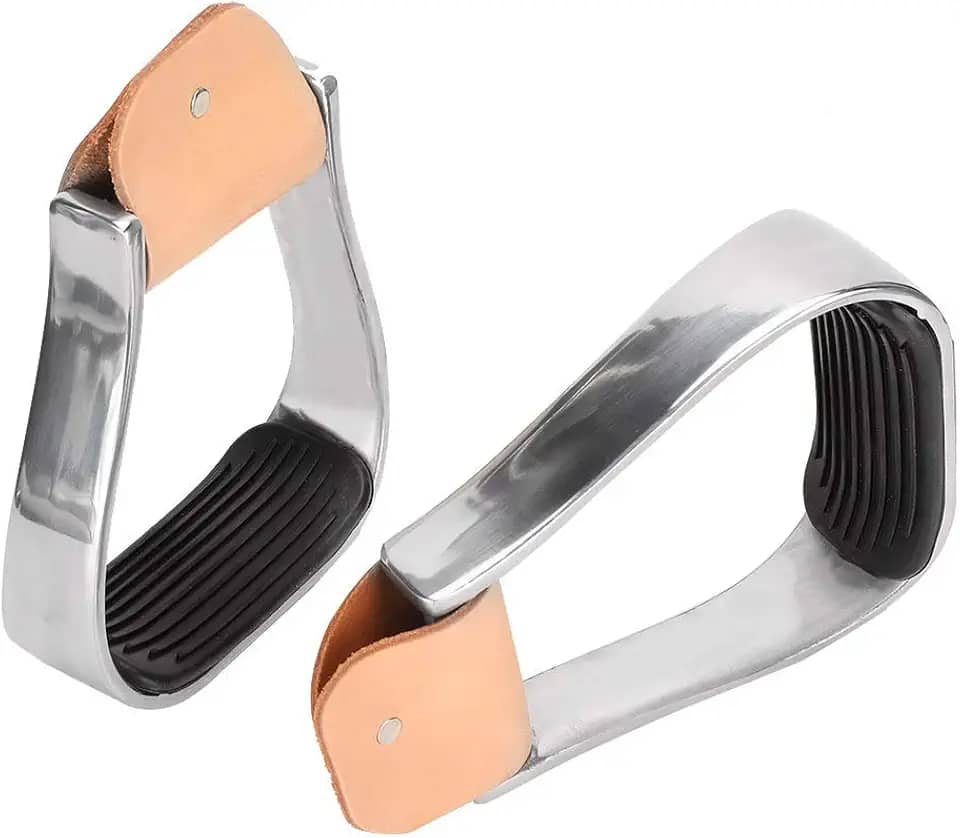 Estribos de equitação, sela de cavalo ocidental galocha de alumínio leve antiderrapante estribos de equitação, para sela equestre