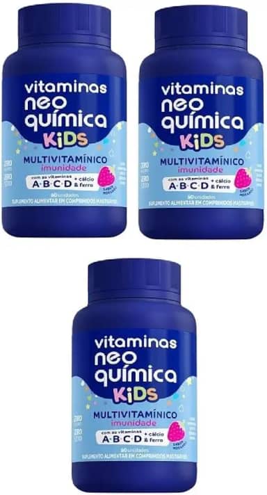 Kit 3 Vitamina Kids 60 Cápsulas - Neo Química