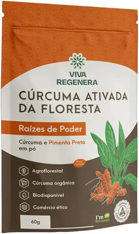 CÚRCUMA ORGÂNICA COM GENGIBRE EM PÓ - 60g