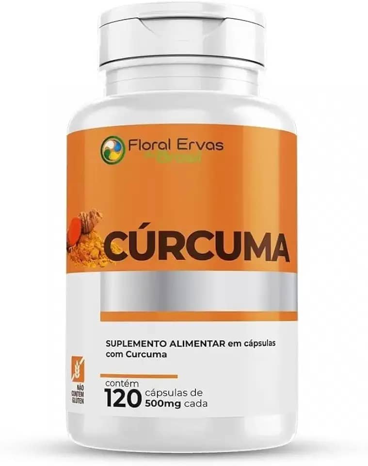 Cúrcuma 500 mg 120 Cápsulas Açafrão Tumérico Açafrão Índia