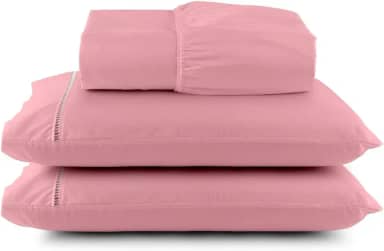 Jogo de Lençol Queen, 3 Peças, Micropercal 400 Fios, Toque Acetinado Macio Hotel. (Rosê)