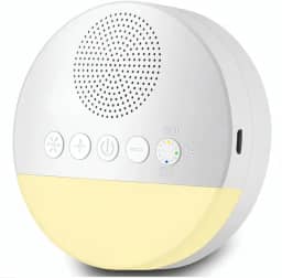 Aparelho de Ruído Branco Portátil Recarregável com Sons Relaxantes e Timer Ideal para Ninar e Acalmar Bebês Melhorar o Sono de Crianças e Adultos Reduz Ansiedade e Aumenta o Foco com Luz Noturna Versão Premium