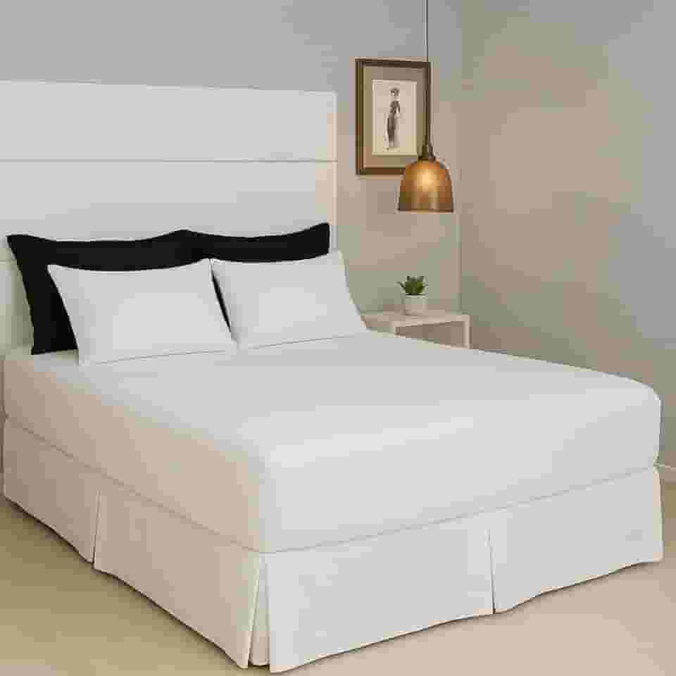 Jogo de Lençol Queen Malha 100% Algodão Liso com Elástico 3 peças Toque Macio Top (Branco)