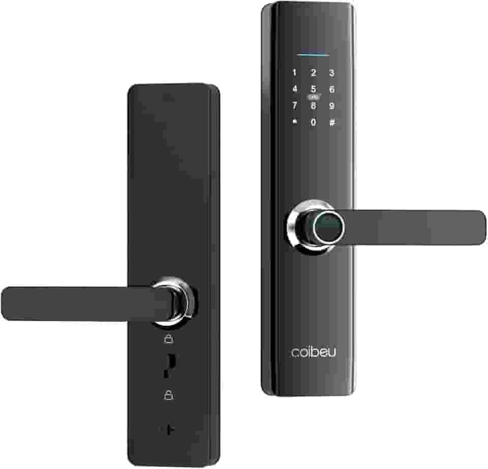 Fechadura Eletronica Inteligente Digital Biométrica WKZW-N08, Tuya APP, 8 Formas Acesso, Para Portas 4-6.4cm