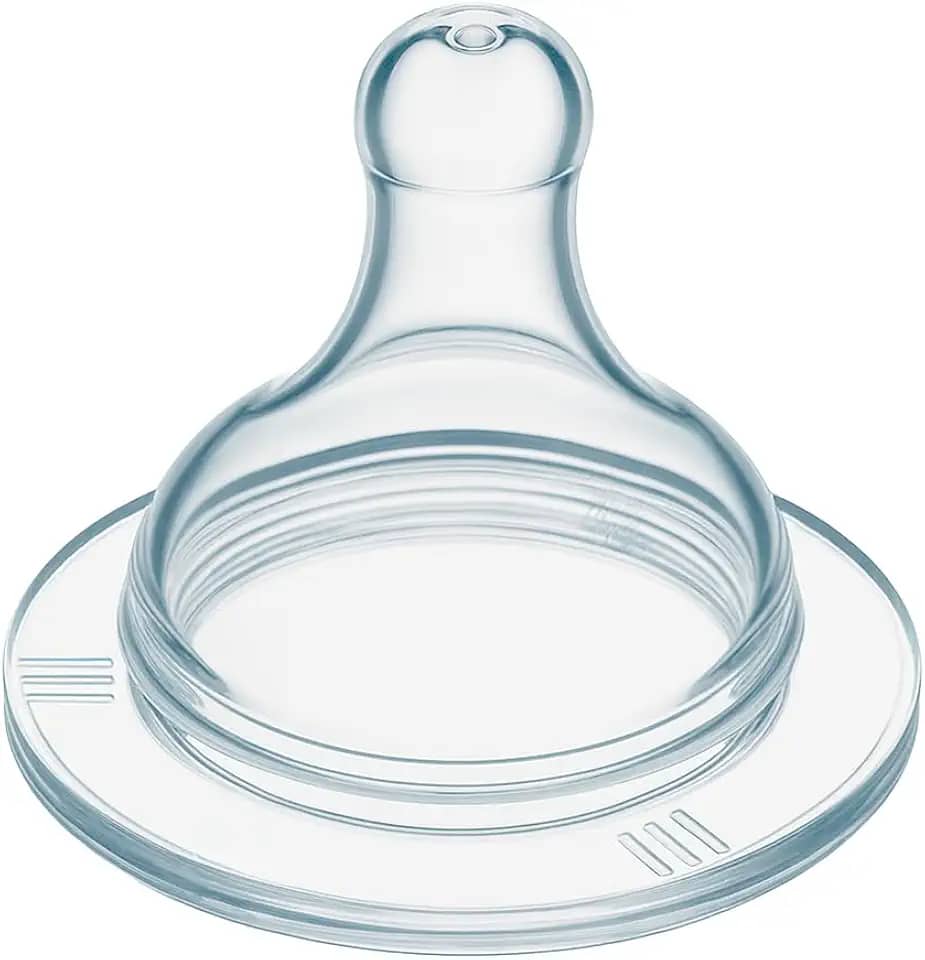 Bico Universal Redondo para Mamadeira, 100% Silicone, Tamanho Grande (1)