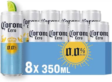 Cerveja sem álcool Corona Cero Sunbrew Lata 350ml - Pack com 8 unidades