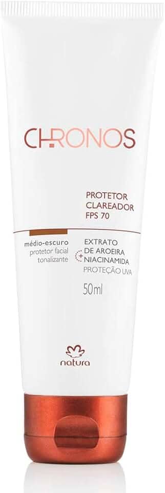 Protetor Clareador FPS 70 Chronos Médio Escuro - 50ml