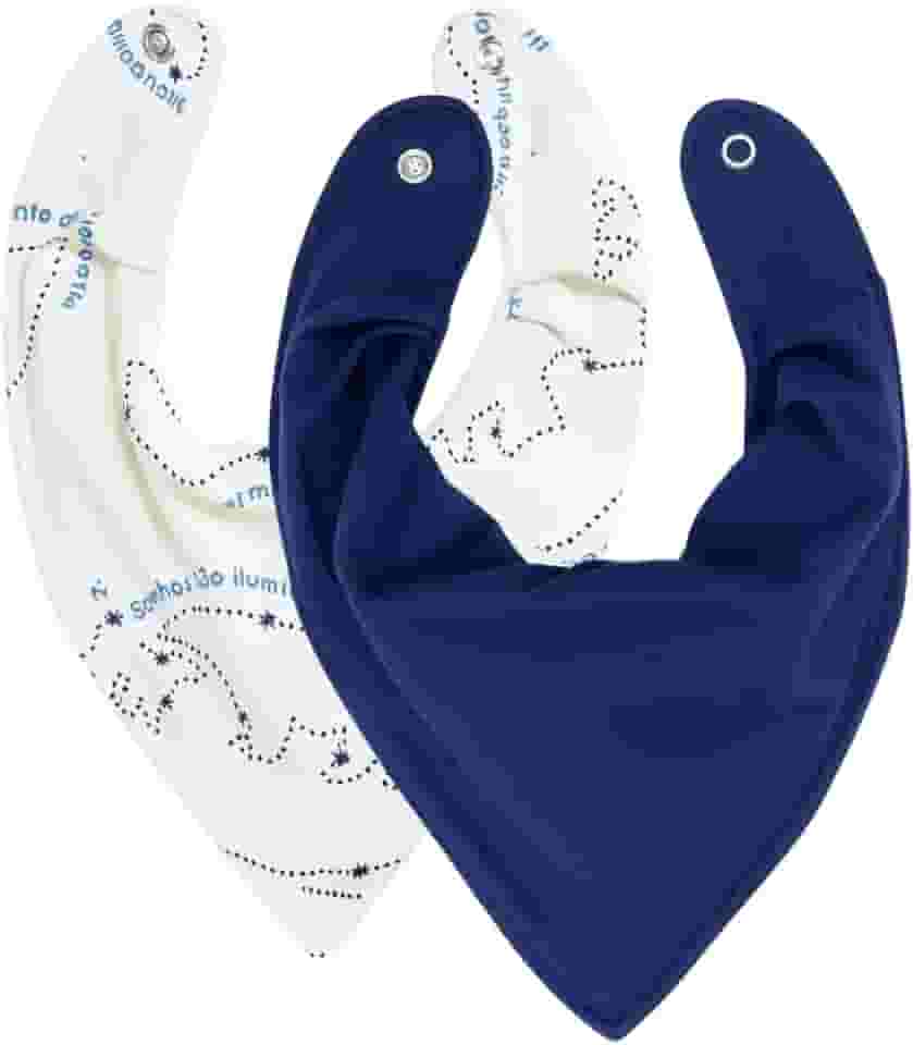 Kit 2 Babadores Bandana Impermeáveis para Bebê – 100% Algodão, Laváveis e Reutilizáveis