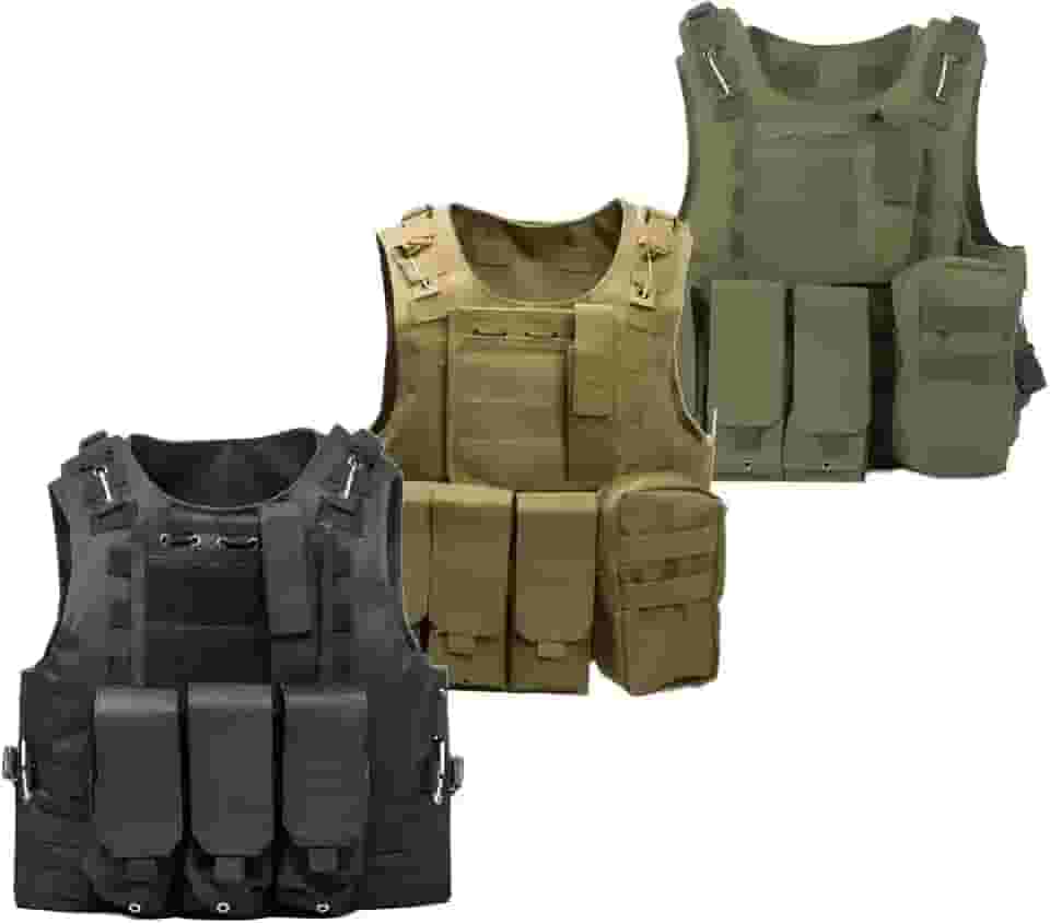 Colete Esportivo A56 com Fixação Modular para Airsoft, Paintball e Cosplay | Leve e Ajustável