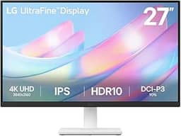 Monitor LG UltraFine™ - Tela IPS UHD 4K 27', HDR10, DCI-P3 90%, Dynamic Action Sync – 27US500-W.