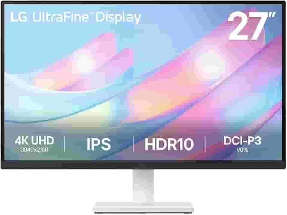 Monitor LG UltraFine™ - Tela IPS UHD 4K 27', HDR10, DCI-P3 90%, Dynamic Action Sync – 27US500-W.