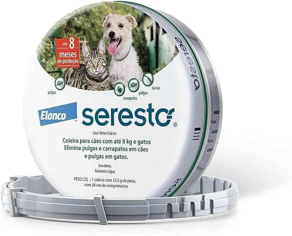 Coleira Seresto Antipulgas E Carrapatos Cães E Gatos Até 8kg