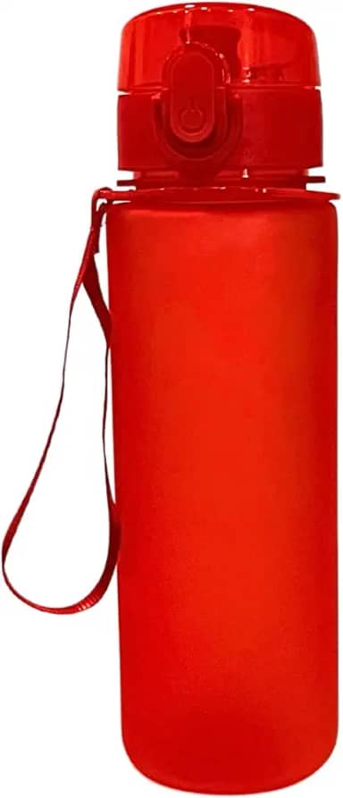 Garrafa de Água em Plástico PS 500ml Com Alça e Trava (Vermelha)