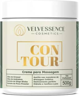 Velvessence - Creme Corporal Profissional para Massagem e Drenagem Linfática – Textura Leve, Ação Hidratante, Tonificante e Relaxante – Ideal para Uso Estético ou Autocuidado Diário
