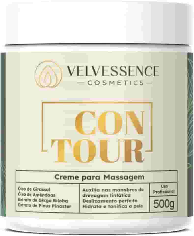 Velvessence - Creme Corporal Profissional para Massagem e Drenagem Linfática – Textura Leve, Ação Hidratante, Tonificante e Relaxante – Ideal para Uso Estético ou Autocuidado Diário