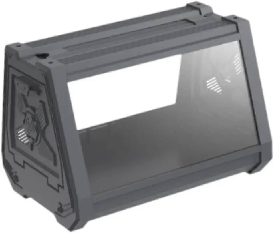 Besga Terrário de répteis com visão completa de 360 graus, caixa de alimentação para aranhas saltadoras e lagartixas-leopardo, Cinza 35x25.5x22cm