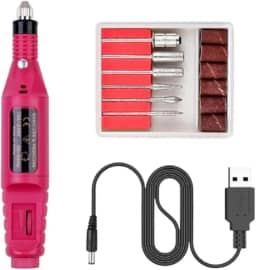 Lixa Elétrica de Unha para Manicure Profissional e Cuidados Pessoais - Acessórios Para Lixar Unhas Gel Motor Motorzinho Bivolt USB – Velocidade 3 000/20000 RPM Ajustáveis, Uso diário, Cores Variadas