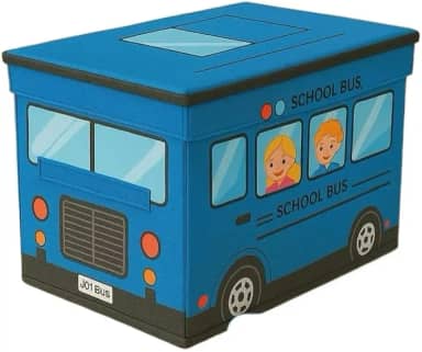 Caixa Organizadora Infantil com Tampa 23L Ideal para Brinquedos, Roupas e Uso Escolar na Brinquedotec(1,Azul)