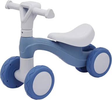 Bicicleta Andador Equilíbrio Sem Pedal 4 Roda Zippy Toys (Azul)