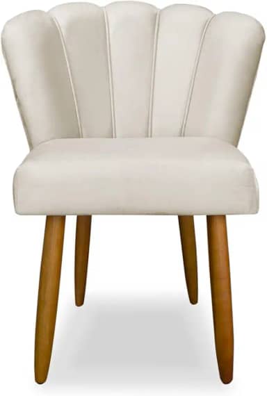 Cadeira Pétala Bege Sala de Estar, Penteadeira E Salão Liberty Móveis